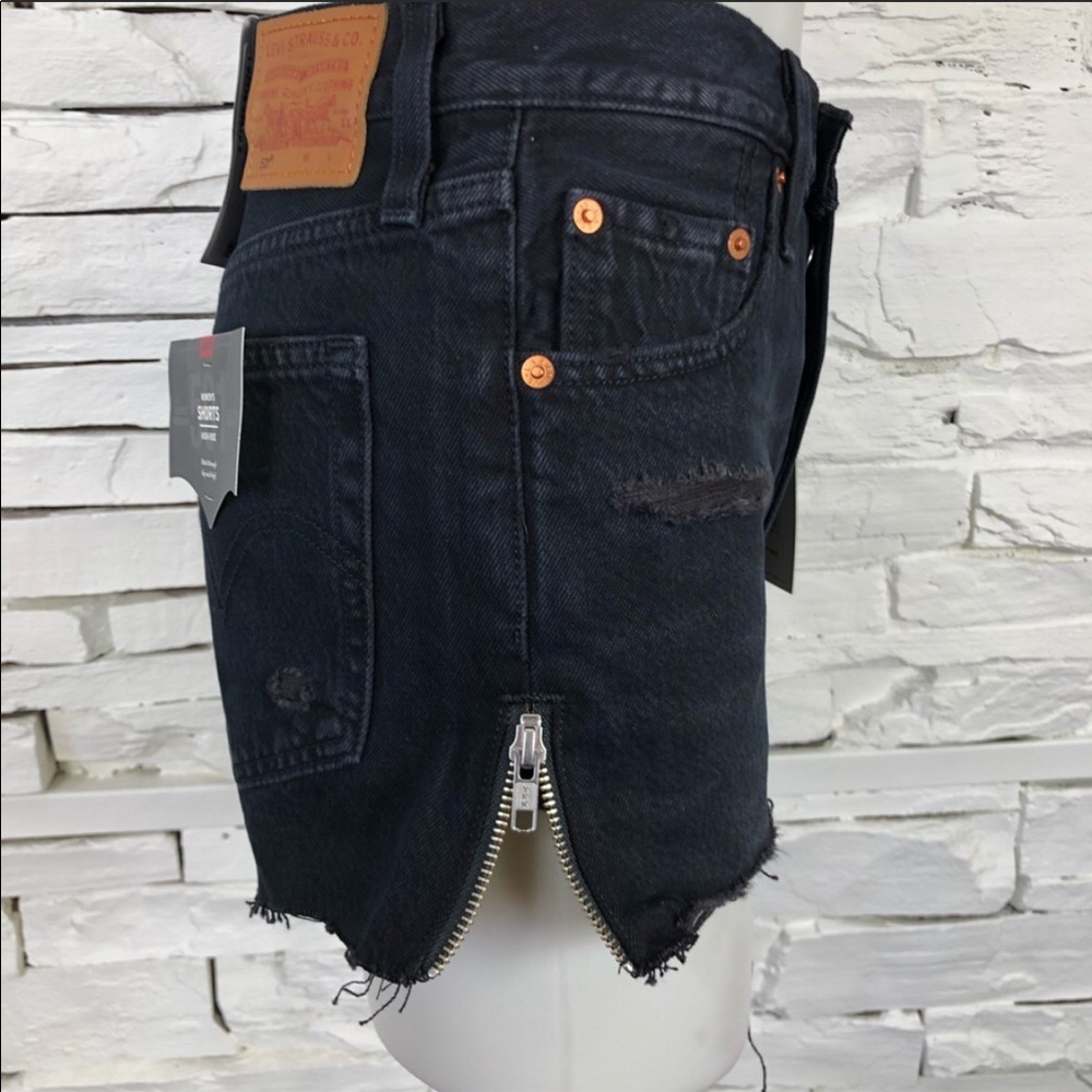 Levi’s 501’s Denim Shorts High Rise Side ZIP - Picture 5 of 9